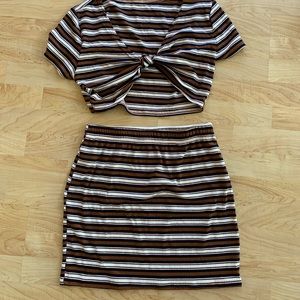 Striped two piece outfit
